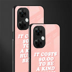 be a kind human being back phone cover | glass case for oneplus nord ce 3 lite