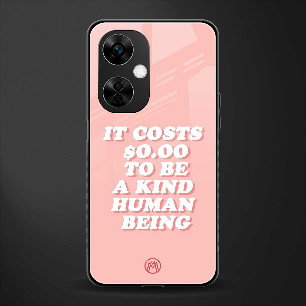 be a kind human being back phone cover | glass case for oneplus nord ce 3 lite