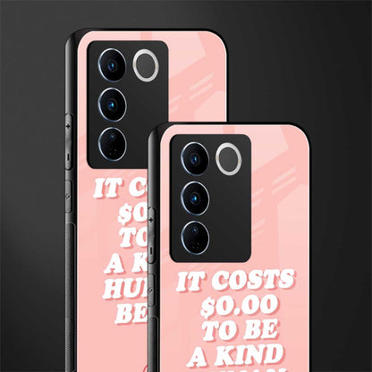 be a kind human being back phone cover | glass case for vivo v27 pro 5g