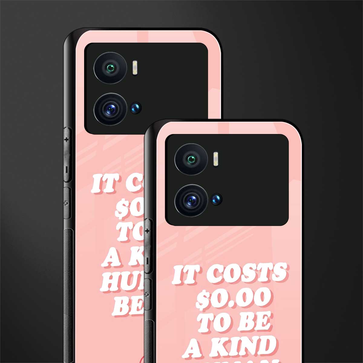 be a kind human being back phone cover | glass case for iQOO 9 Pro