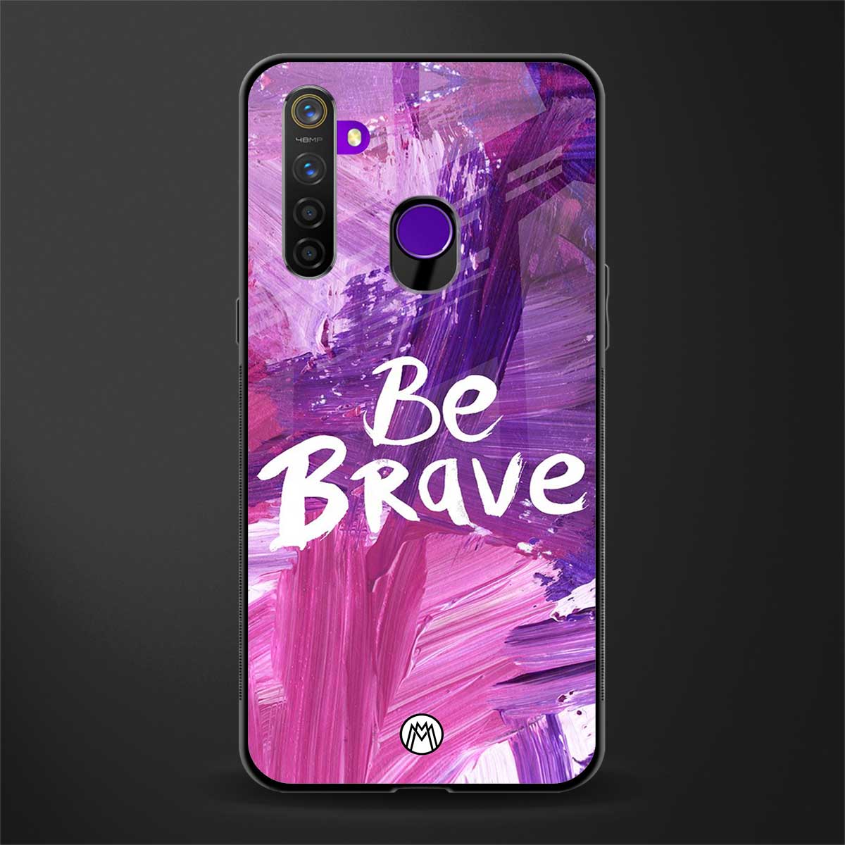 be brave glass case for realme 5i image