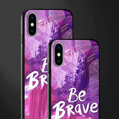 be brave glass case for iphone xs image-2