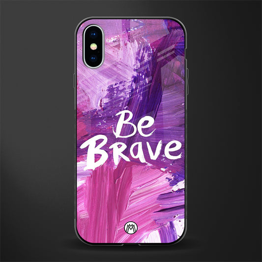 be brave glass case for iphone xs image