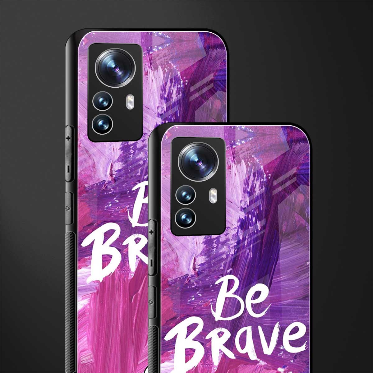 be brave back phone cover | glass case for xiaomi 12 pro