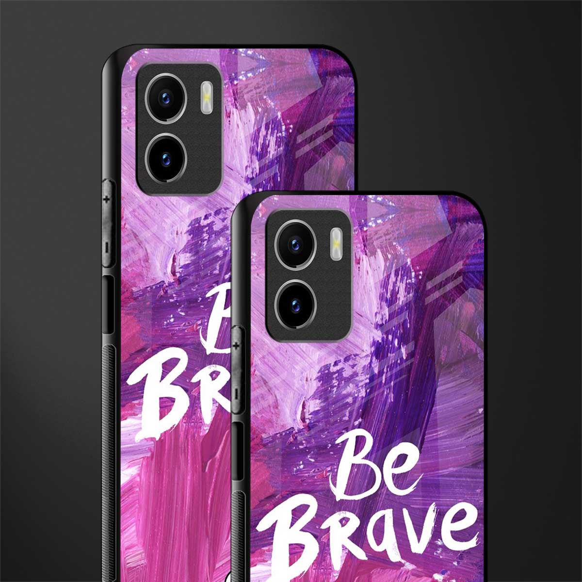 be brave back phone cover | glass case for vivo y72