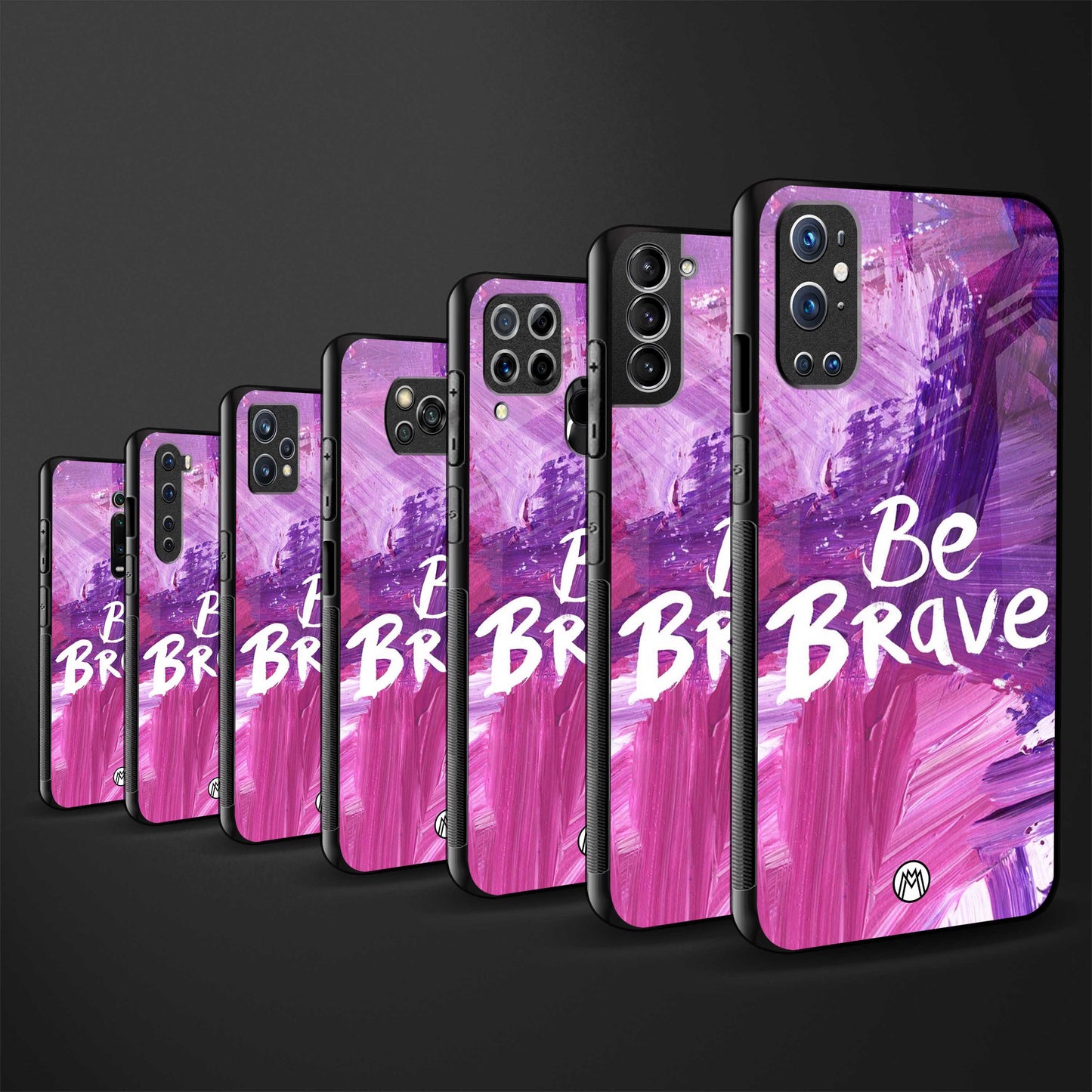 be brave back phone cover | glass case for vivo v25-5g