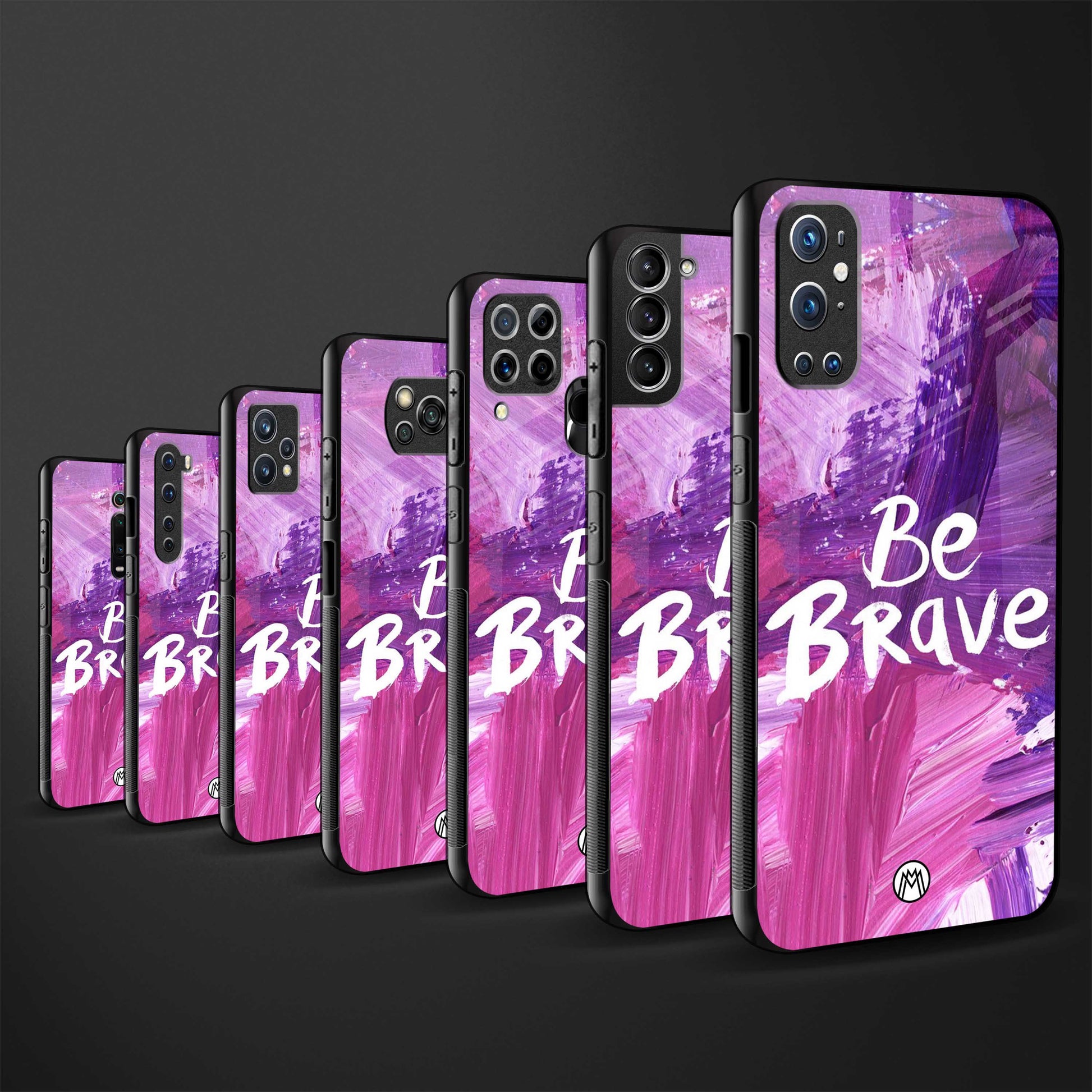 be brave back phone cover | glass case for samsun galaxy a24 4g