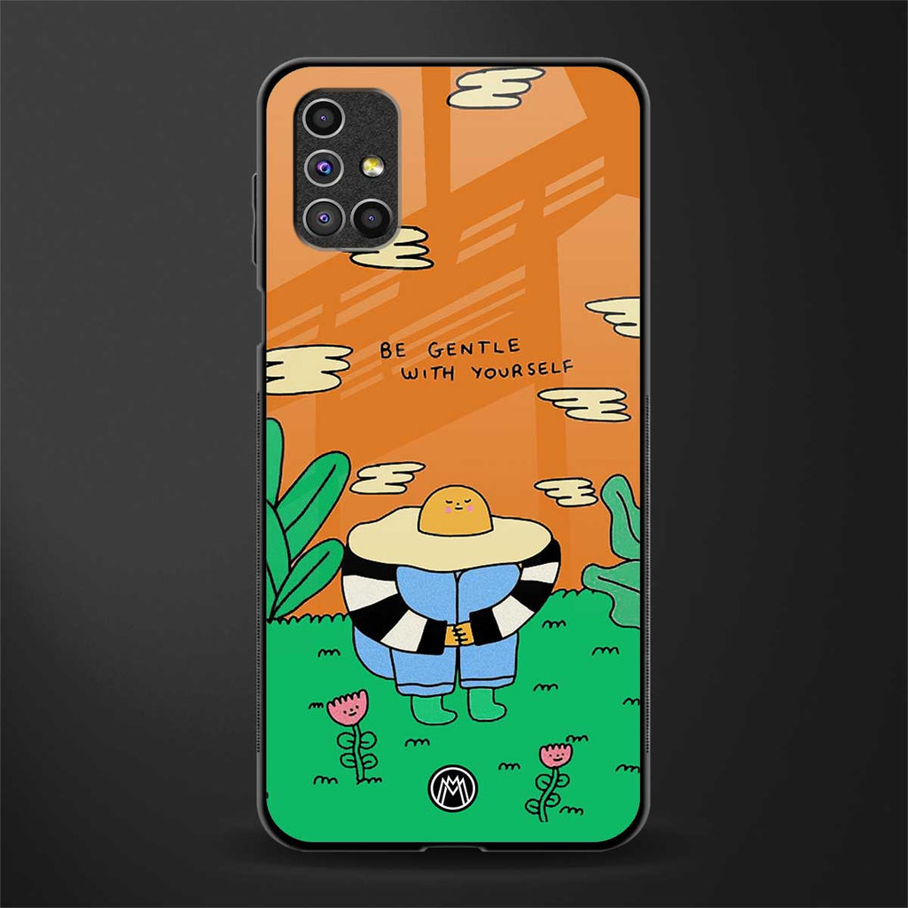 be gentle with yourself glass case for samsung galaxy m51 image