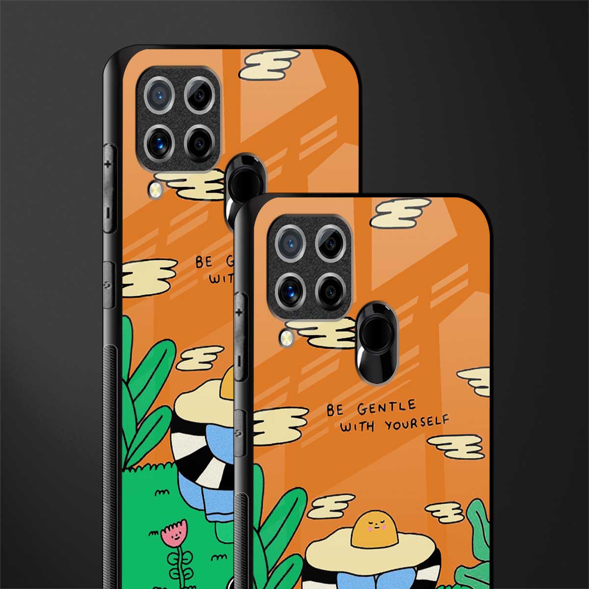 be gentle with yourself glass case for realme c15 image-2