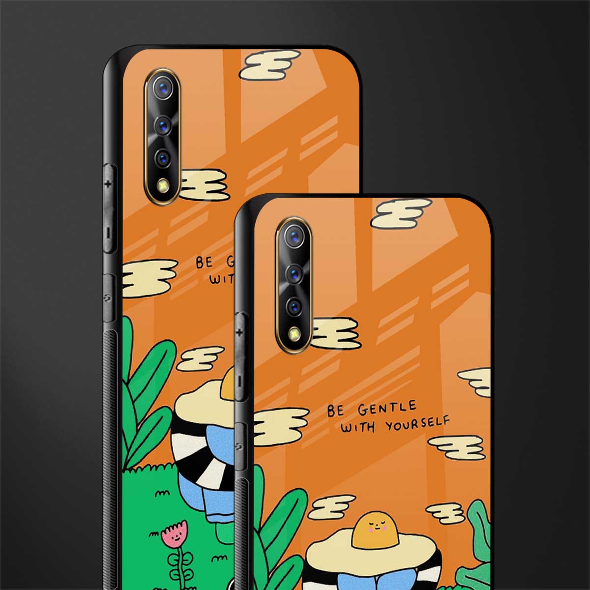 be gentle with yourself glass case for vivo z1x image-2