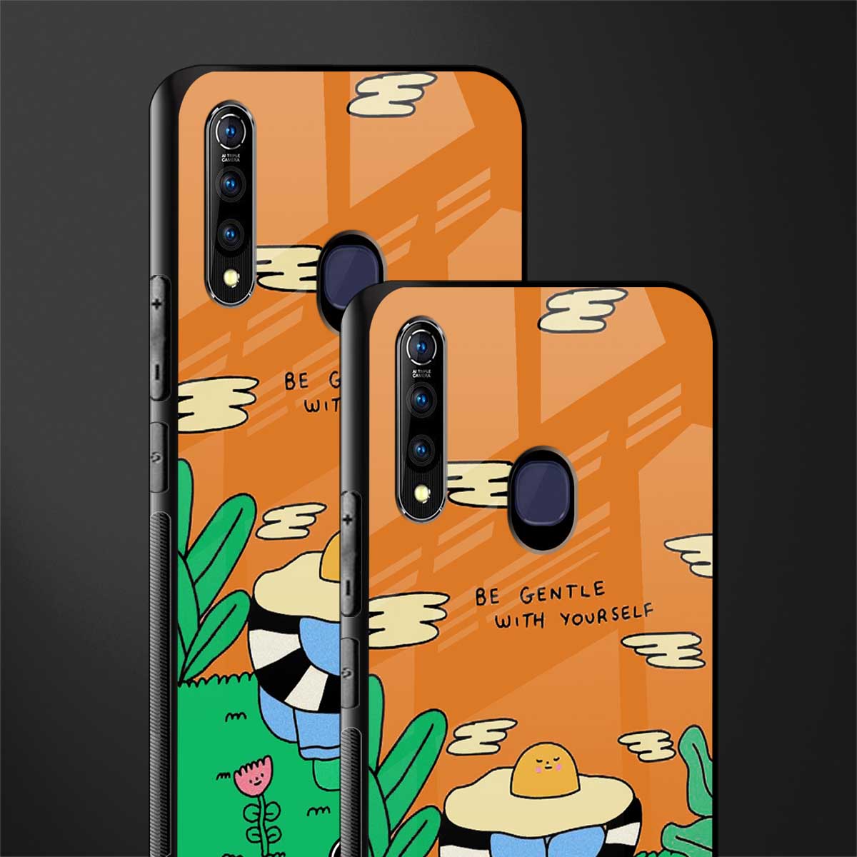 be gentle with yourself glass case for vivo z1 pro image-2