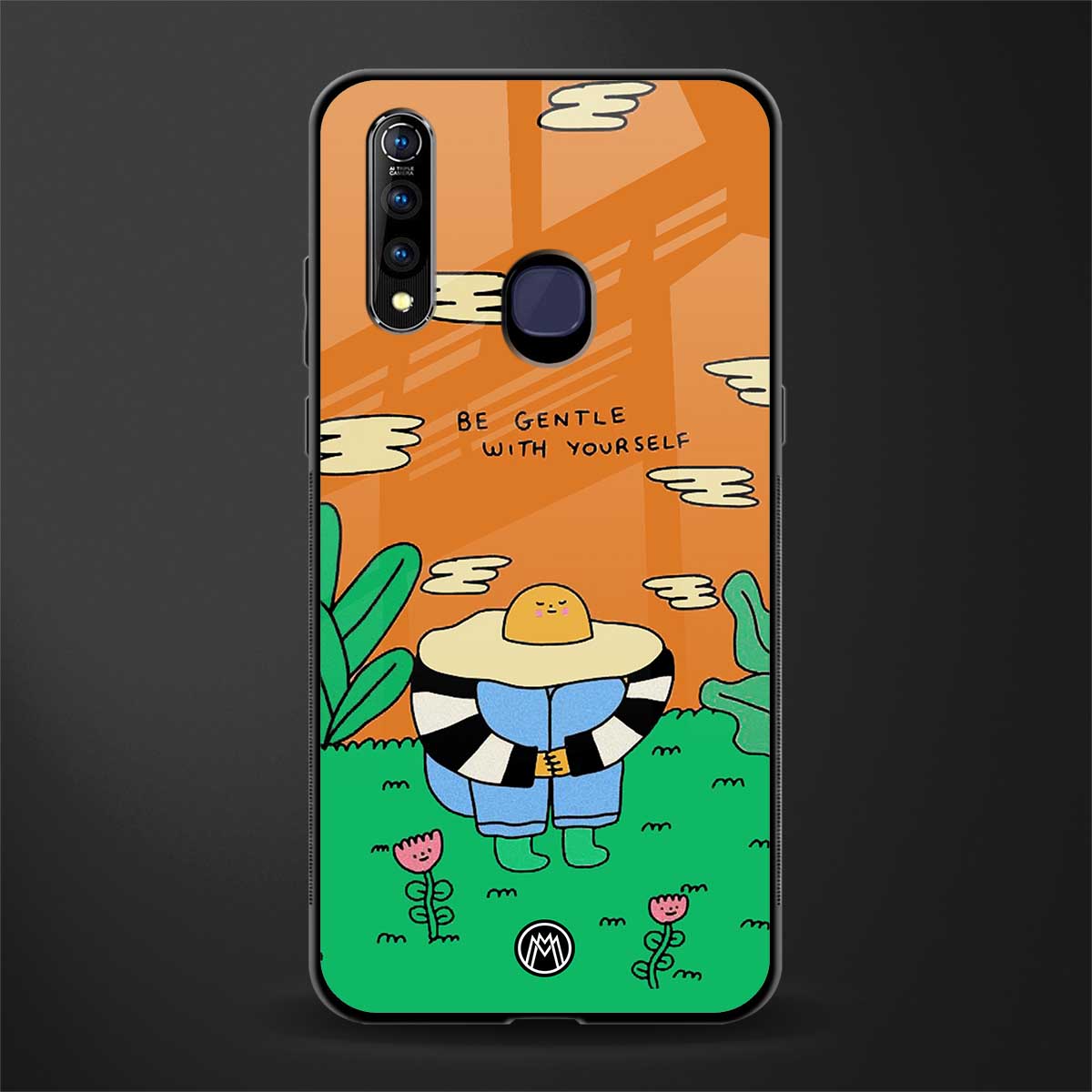 be gentle with yourself glass case for vivo z1 pro image