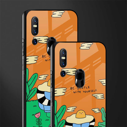 be gentle with yourself glass case for vivo v15 image-2