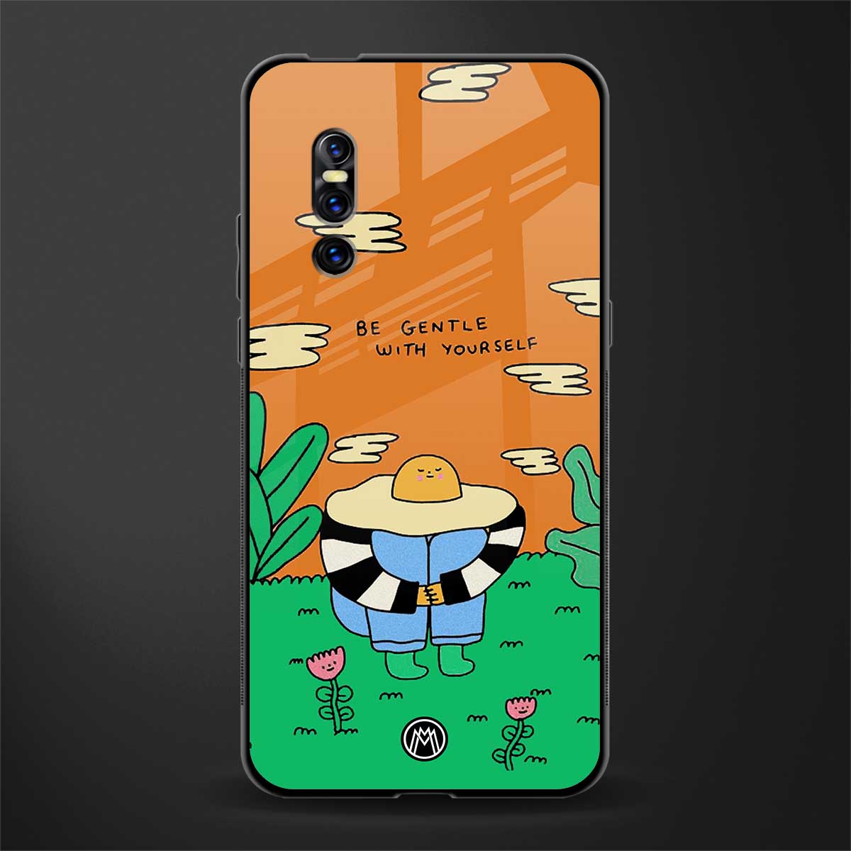 be gentle with yourself glass case for vivo v15 pro image