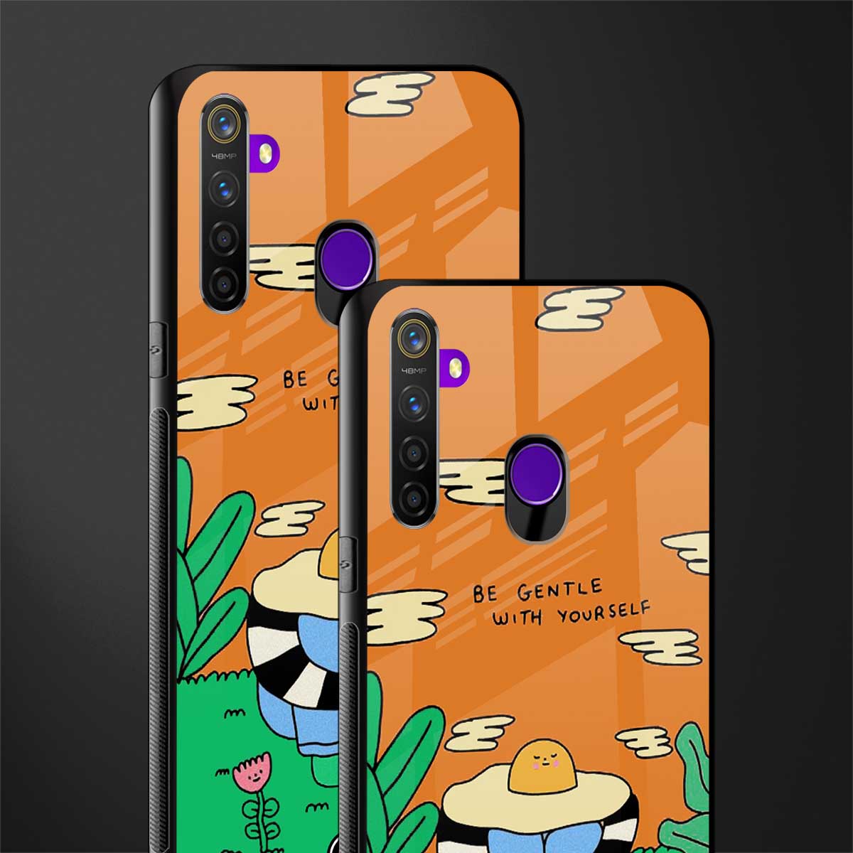 be gentle with yourself glass case for realme 5i image-2