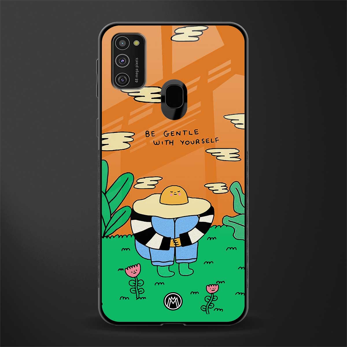 be gentle with yourself glass case for samsung galaxy m21 image