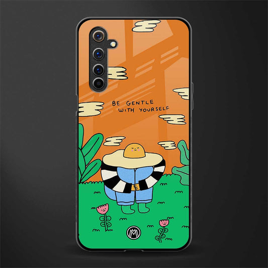 be gentle with yourself glass case for realme 6 image