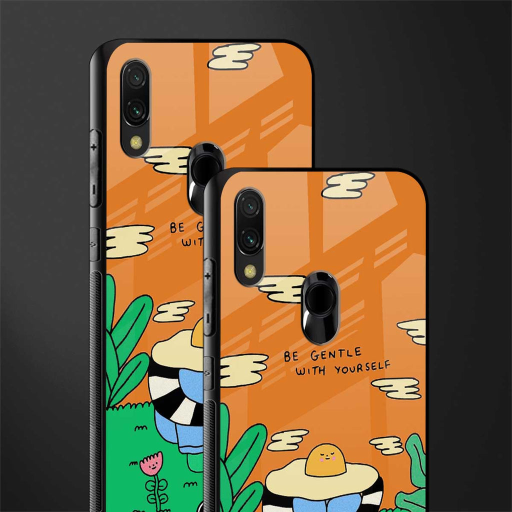 be gentle with yourself glass case for redmi note 7 pro image-2