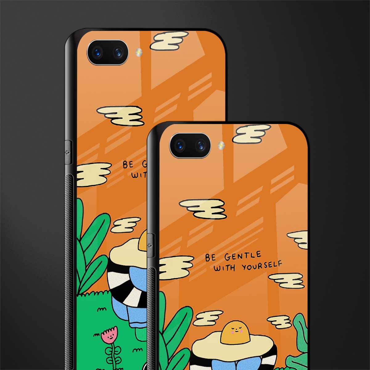be gentle with yourself glass case for realme c1 image-2
