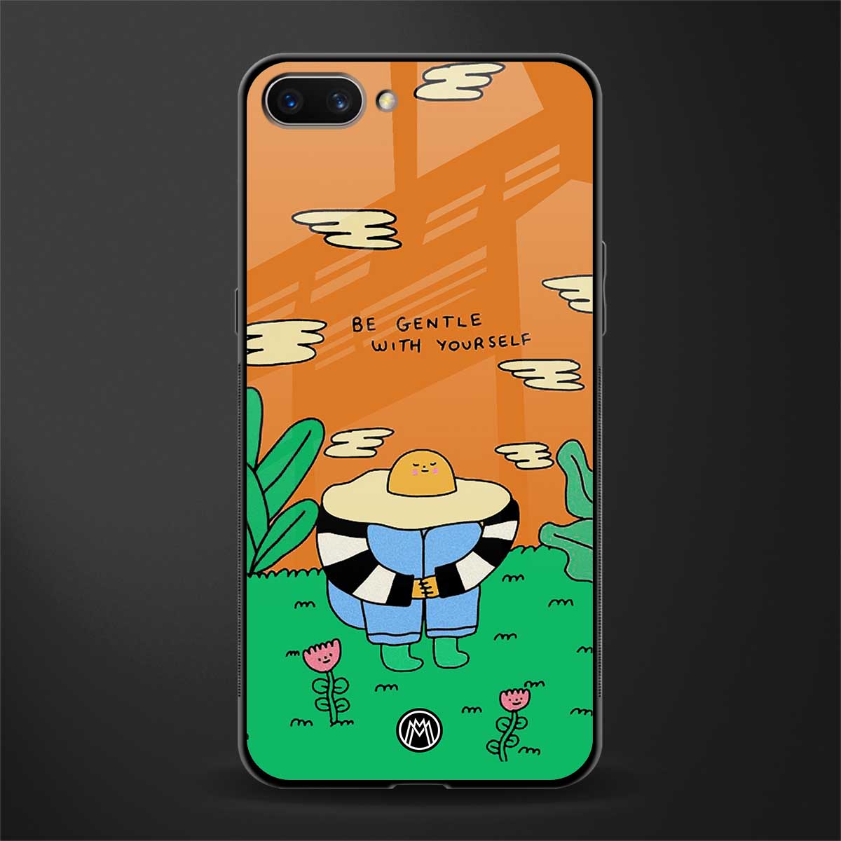 be gentle with yourself glass case for realme c1 image