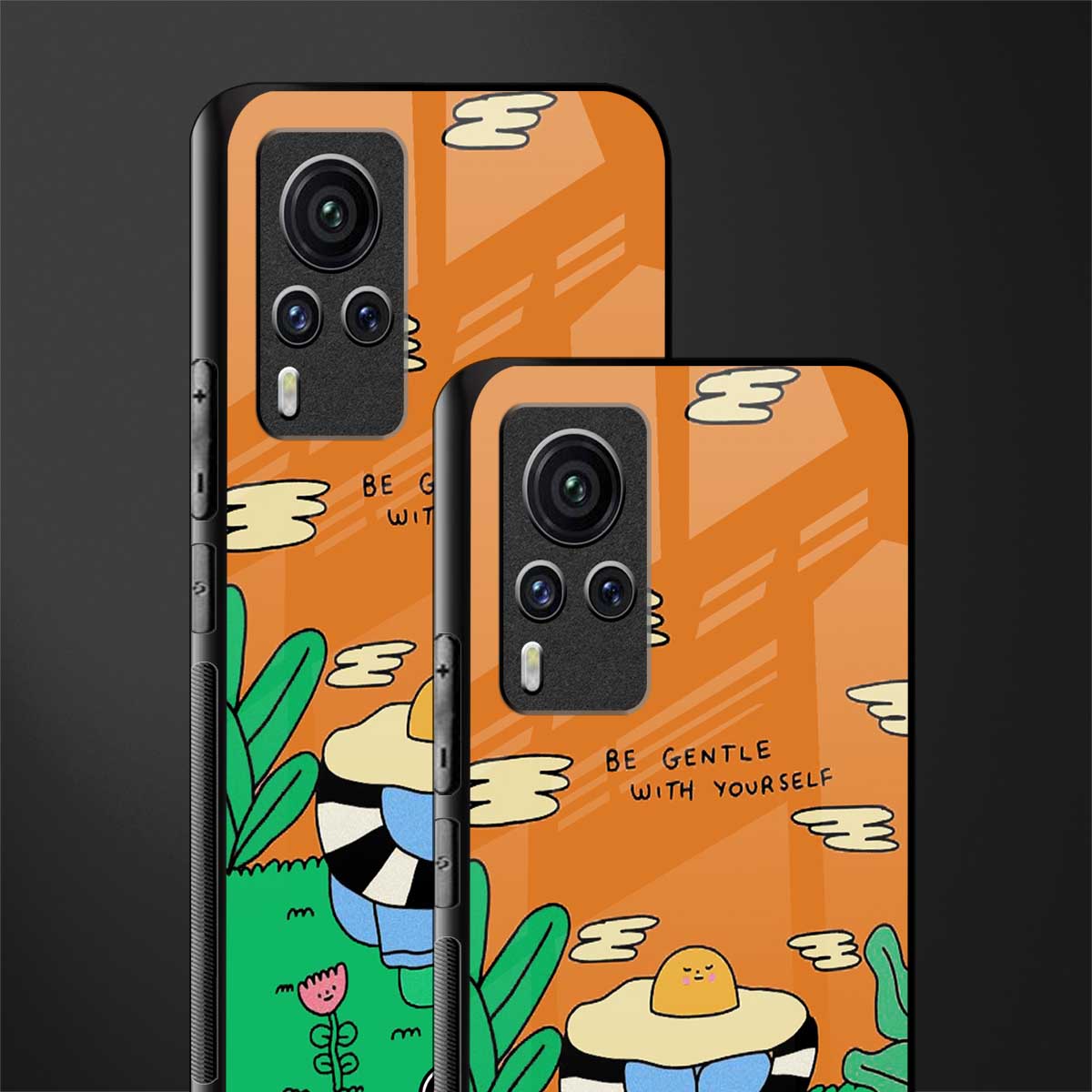 be gentle with yourself glass case for vivo x60 pro image-2