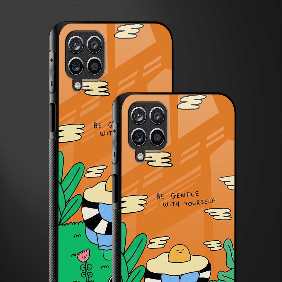 be gentle with yourself back phone cover | glass case for samsung galaxy a22 4g