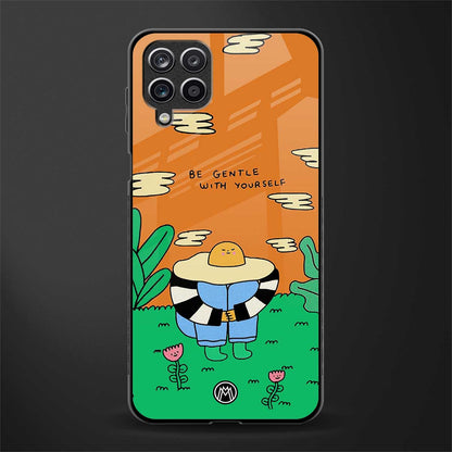 be gentle with yourself back phone cover | glass case for samsung galaxy a22 4g