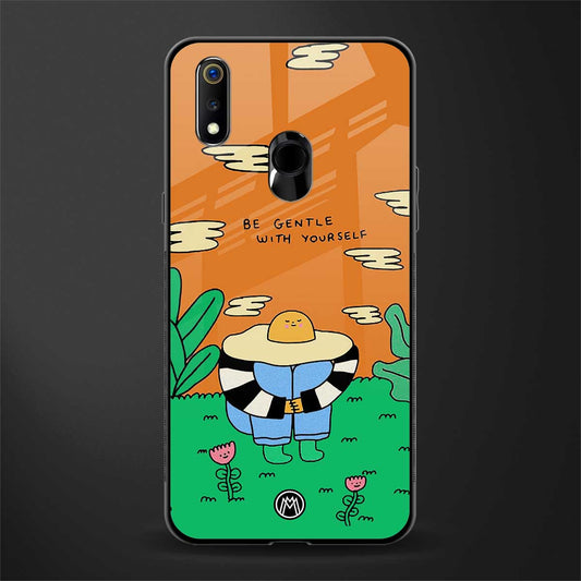 be gentle with yourself glass case for realme 3 pro image