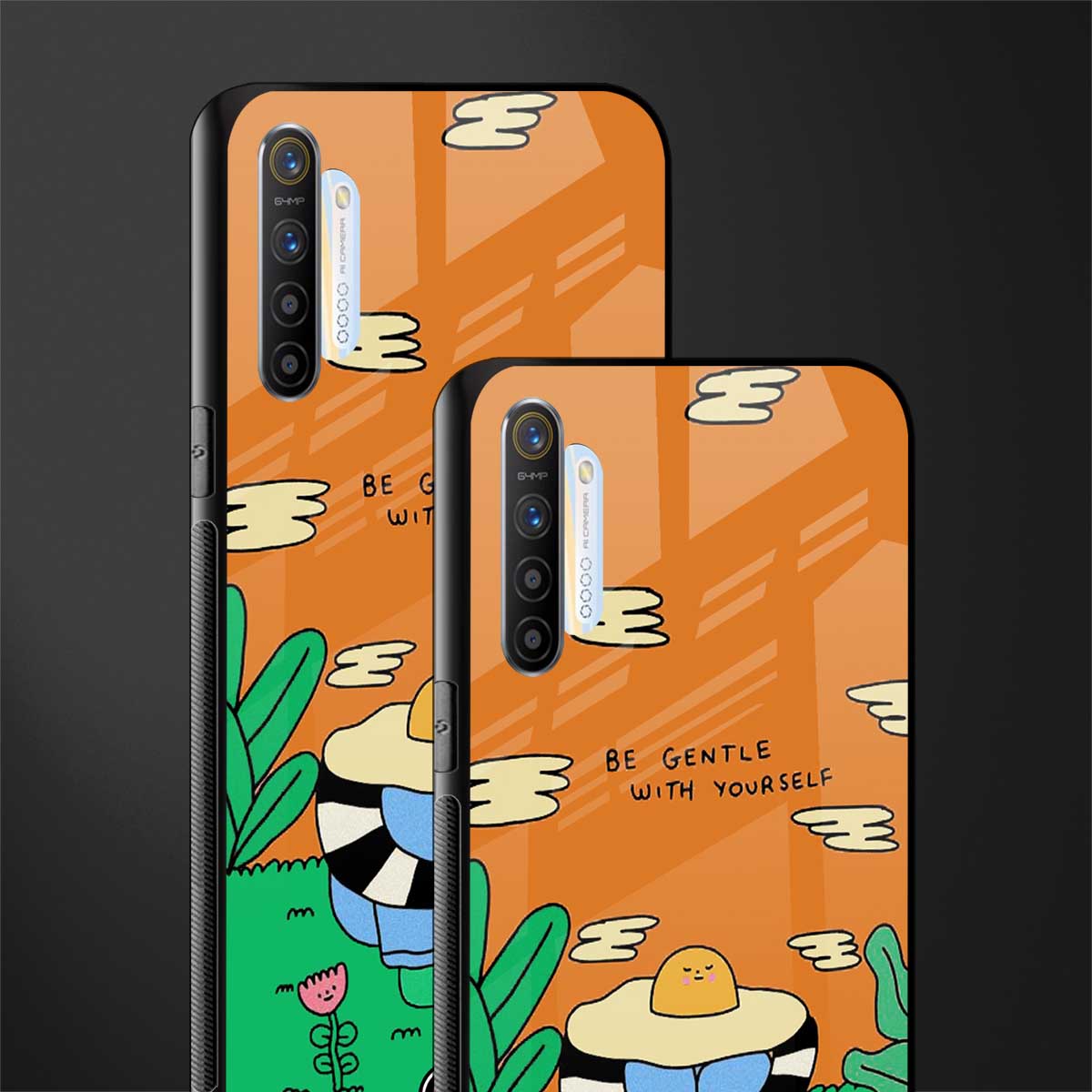 be gentle with yourself glass case for realme xt image-2