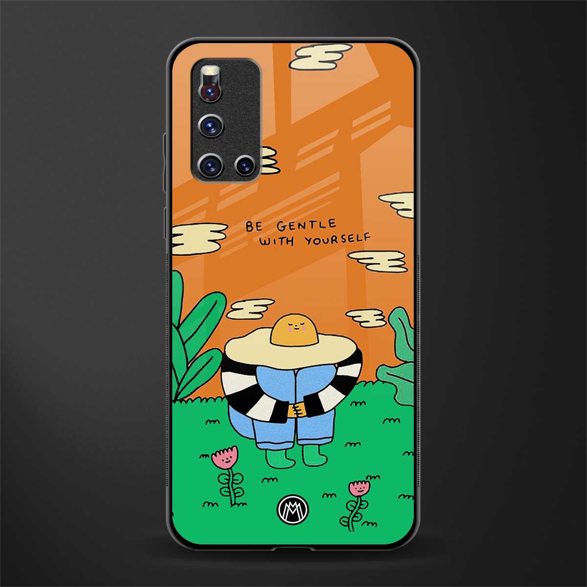 be gentle with yourself glass case for vivo v19 image