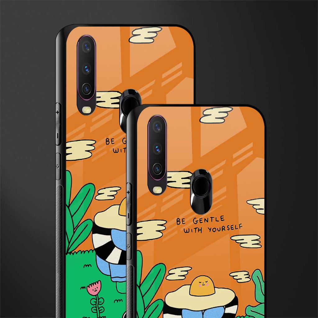 be gentle with yourself glass case for vivo y17 image-2
