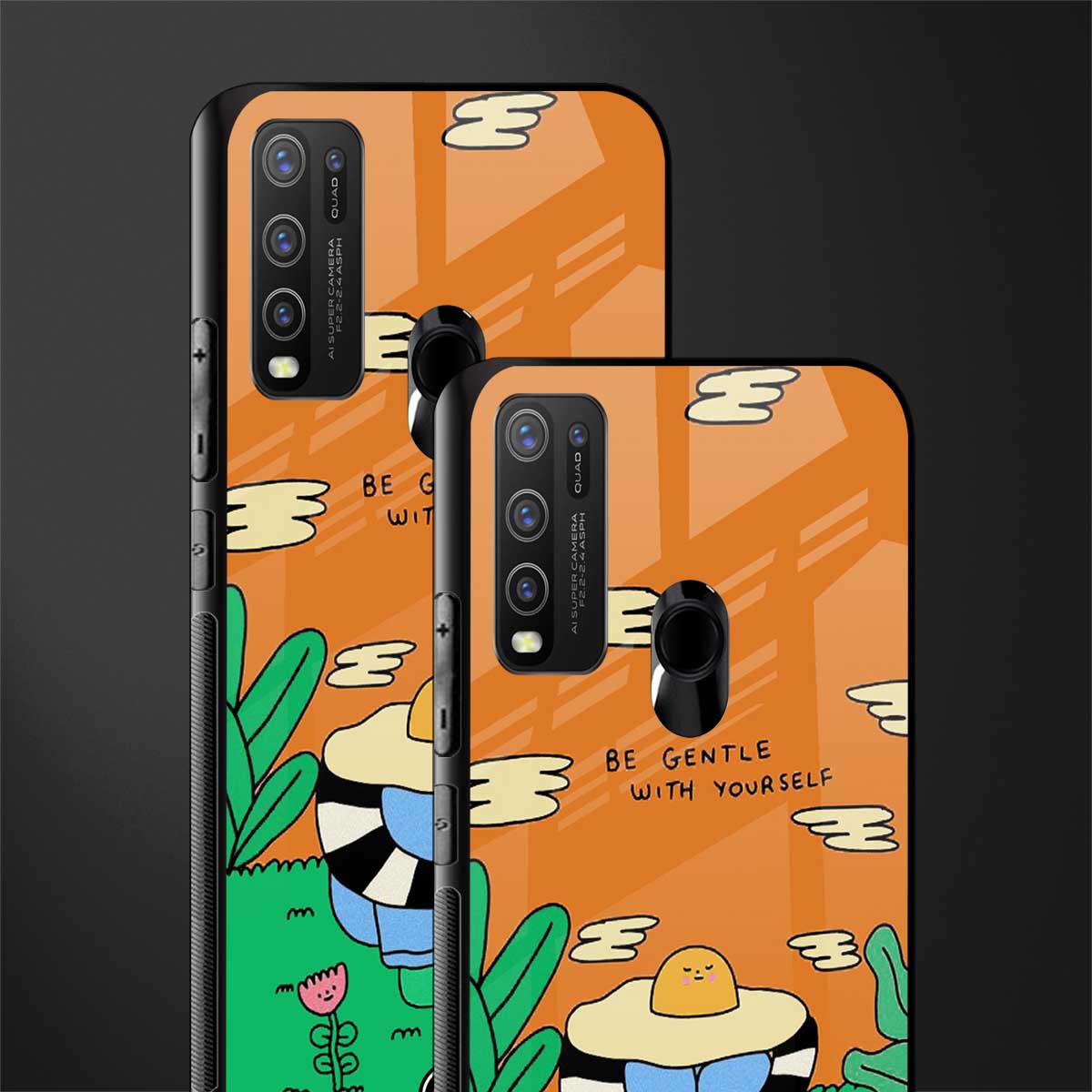 be gentle with yourself glass case for vivo y30 image-2