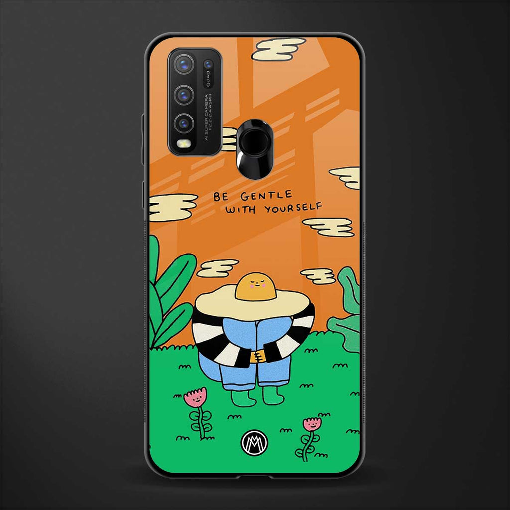 be gentle with yourself glass case for vivo y50 image