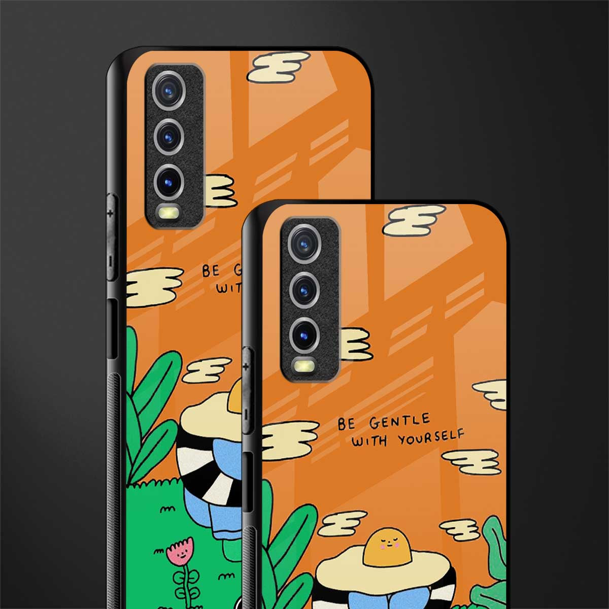 be gentle with yourself glass case for vivo y12s image-2