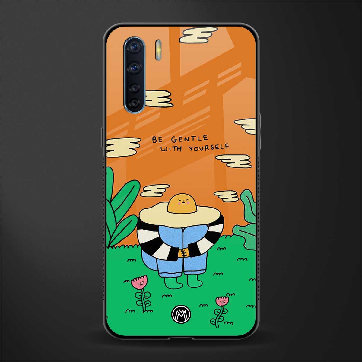 be gentle with yourself glass case for oppo f15 image