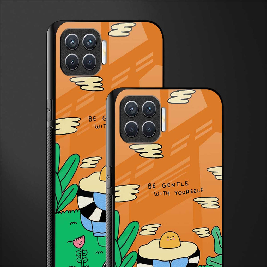 be gentle with yourself glass case for oppo f17 image-2