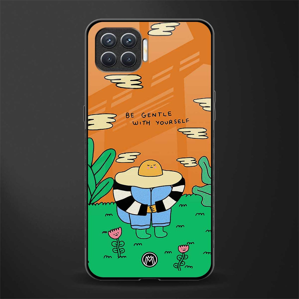 be gentle with yourself glass case for oppo f17 image