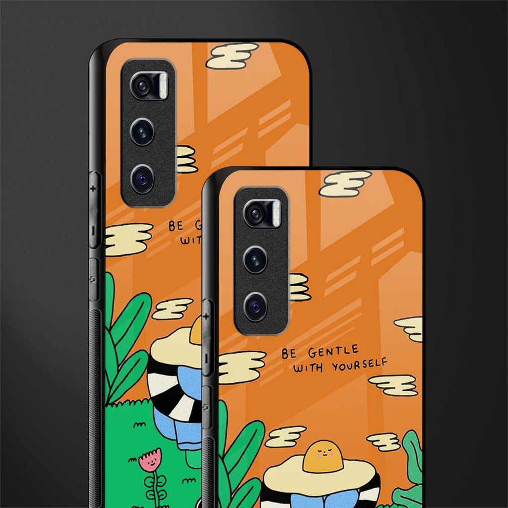 be gentle with yourself glass case for vivo v20 se image-2