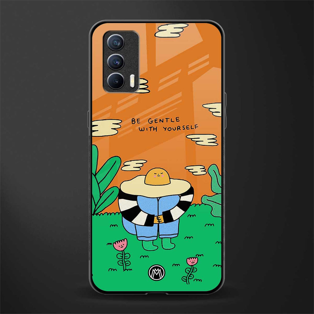be gentle with yourself glass case for realme x7 image