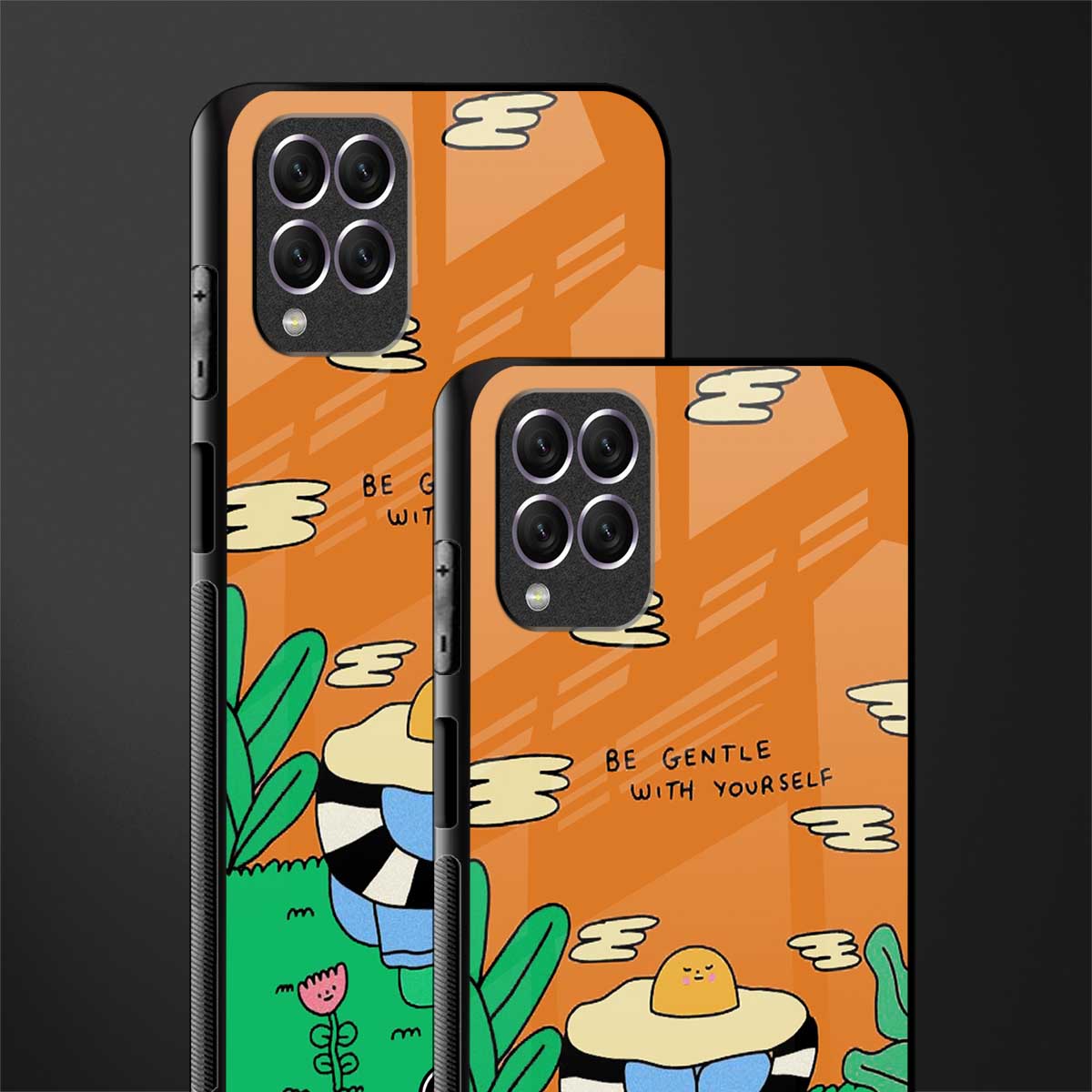 be gentle with yourself glass case for samsung galaxy f62 image-2