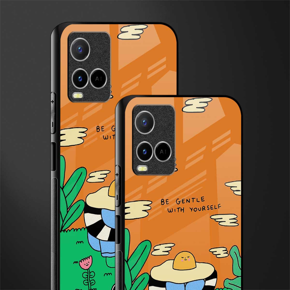 be gentle with yourself glass case for vivo y21 image-2