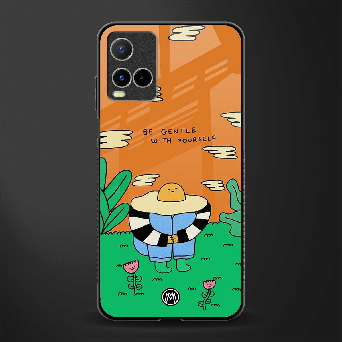 be gentle with yourself glass case for vivo y21s image