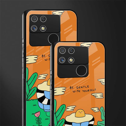 be gentle with yourself back phone cover | glass case for realme narzo 50a