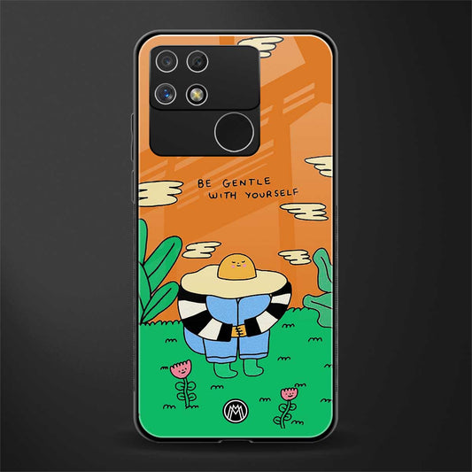 be gentle with yourself back phone cover | glass case for realme narzo 50a