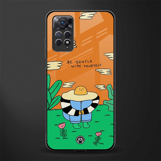 be gentle with yourself back phone cover | glass case for redmi note 11 pro plus 4g/5g