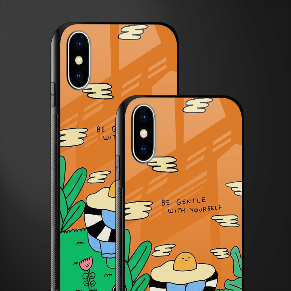 be gentle with yourself glass case for iphone xs image-2