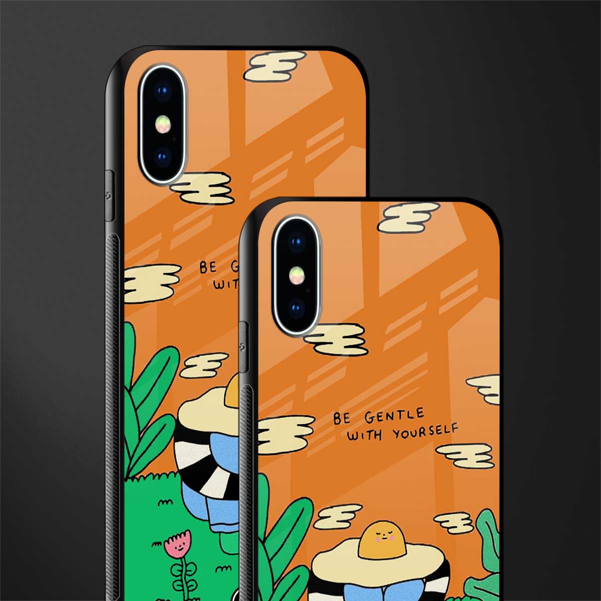 be gentle with yourself glass case for iphone xs image-2