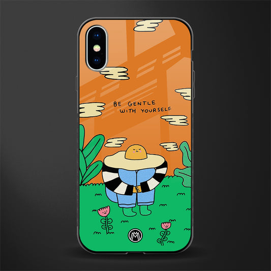 be gentle with yourself glass case for iphone xs image