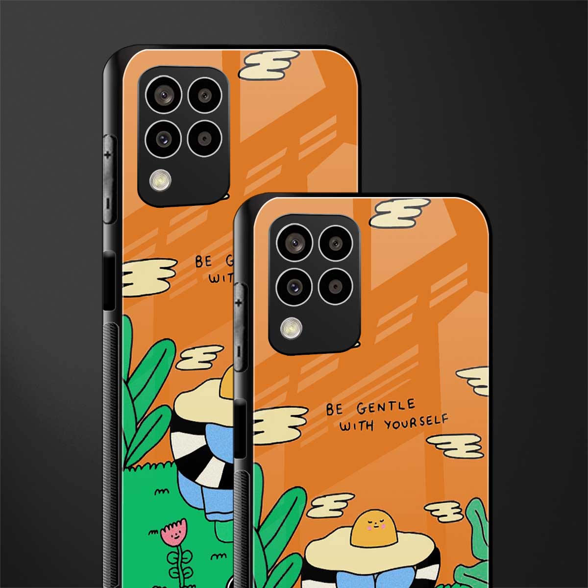 be gentle with yourself back phone cover | glass case for samsung galaxy m33 5g
