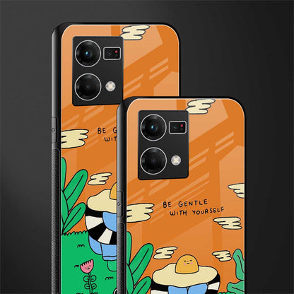 be gentle with yourself back phone cover | glass case for oppo f21 pro 4g